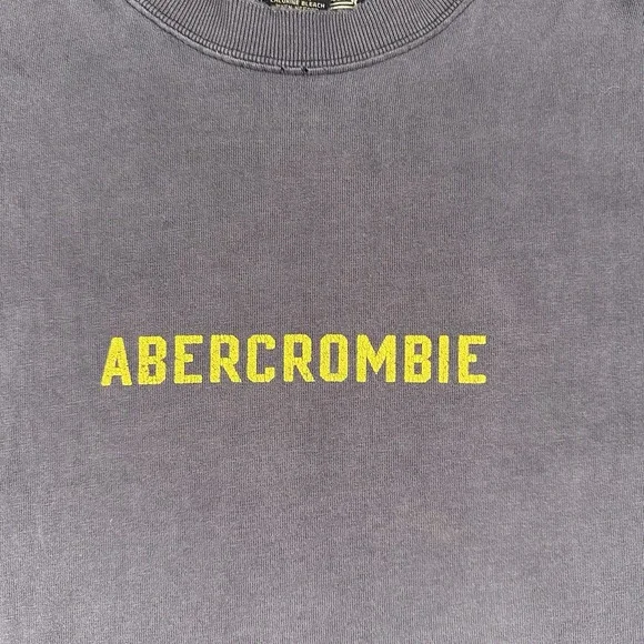 Vtg Y2K Abercrombie‎ Fitch Graphic T Shirt Men's Large Blue Faded Distressed - Picture 7 of 16